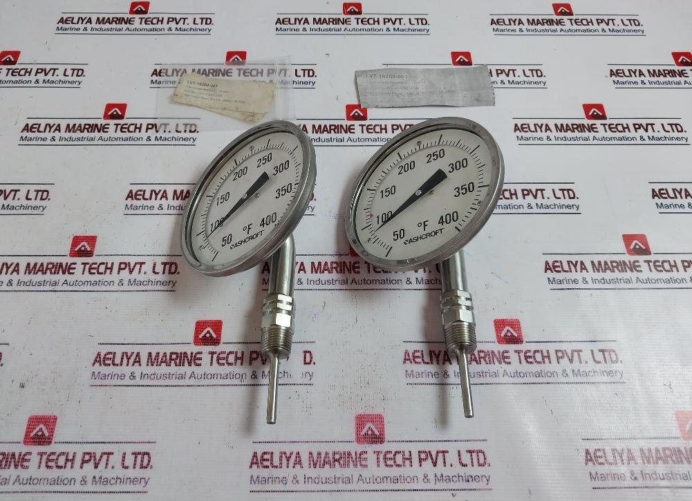 Ashcroft 50-ei-60-l-025-50/400F-xnh Bimetal Thermometer 5” 50 To 400°F