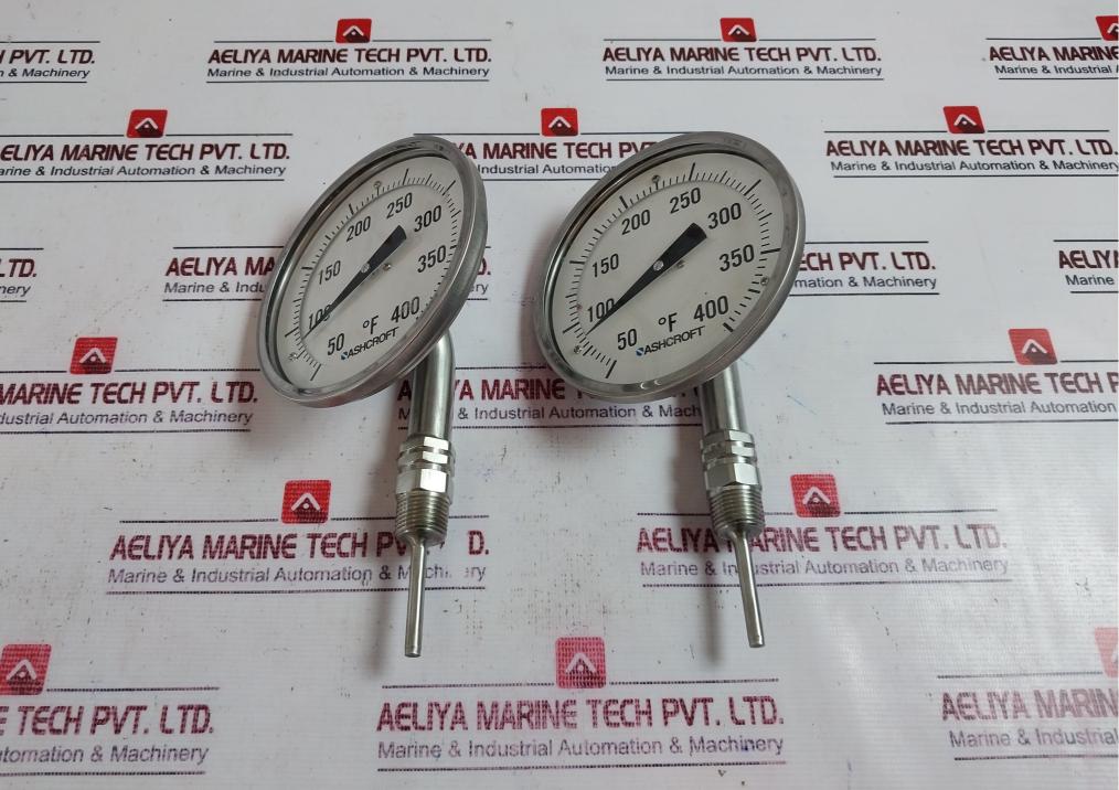 Ashcroft 50-ei-60-l-025-50/400F-xnh Bimetal Thermometer 5” 50 To 400°F