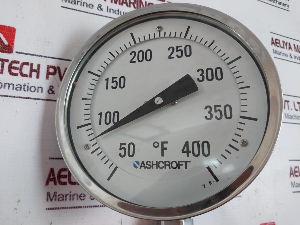 Ashcroft 50-ei-60-l-025-50/400F-xnh Bimetal Thermometer 5” 50 To 400°F