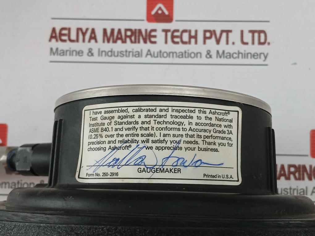 Ashcroft Q-8631 Test Pressure Gauge 0 To 15