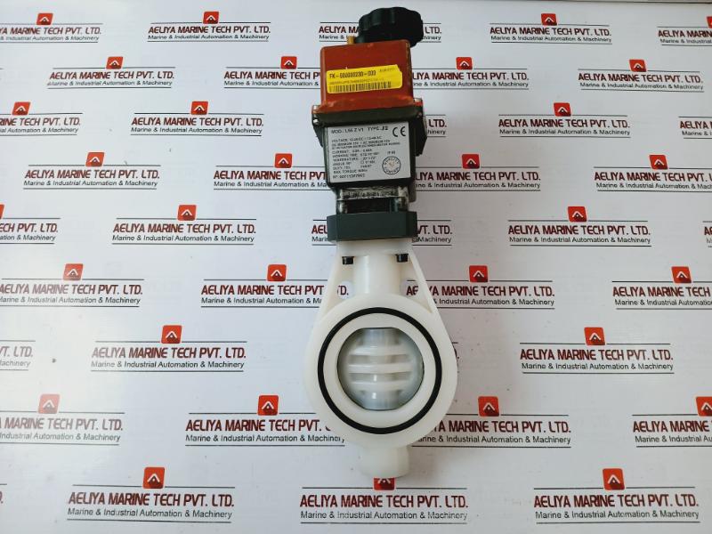 J+J L55 Z V1 Butterfly W/ Electrical Valve Actuator 12-48 Dc // 15-48 Ac