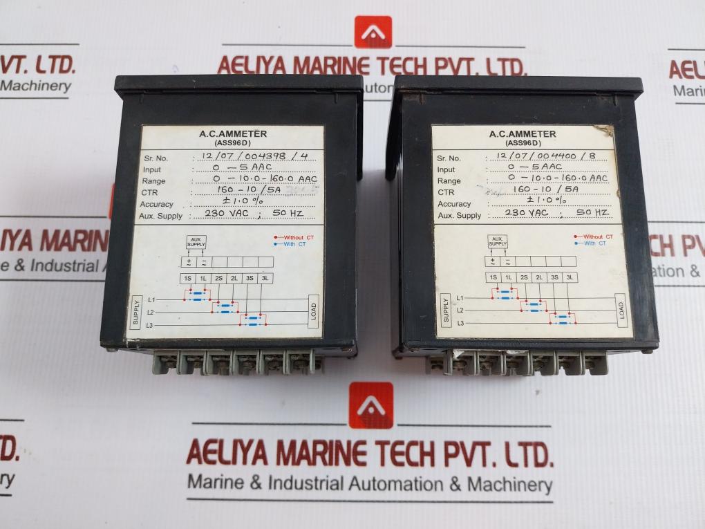 Automatic Electric 0-10.0-160.0 Aac Digital Ac Ammeter Ass96D