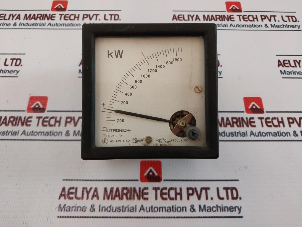 Autronica 45-65HZ KiloWatt Meter -200 to 1800 kw