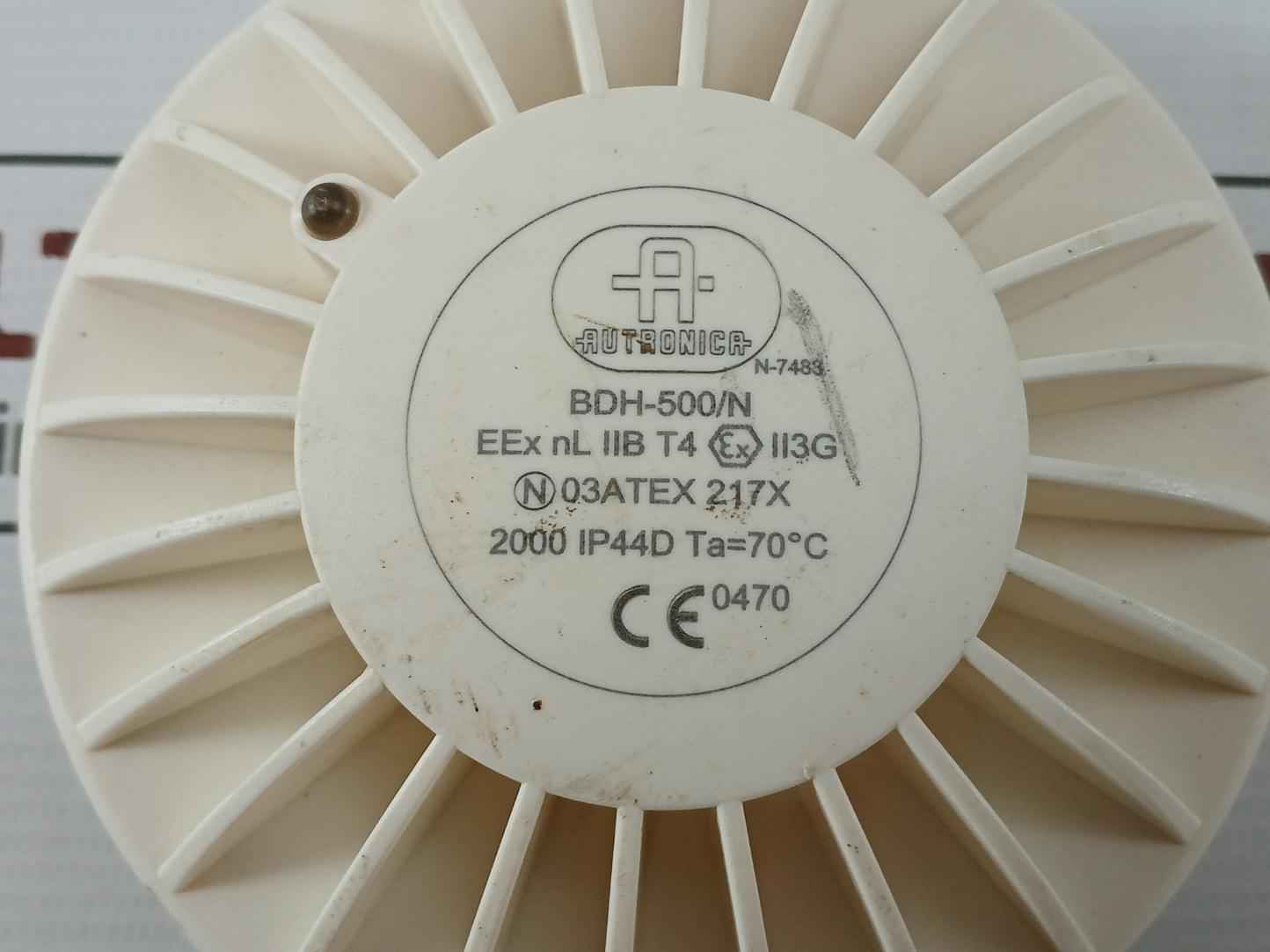 Autronica Bdh-500/N Heat Detector Ip44D/70°C