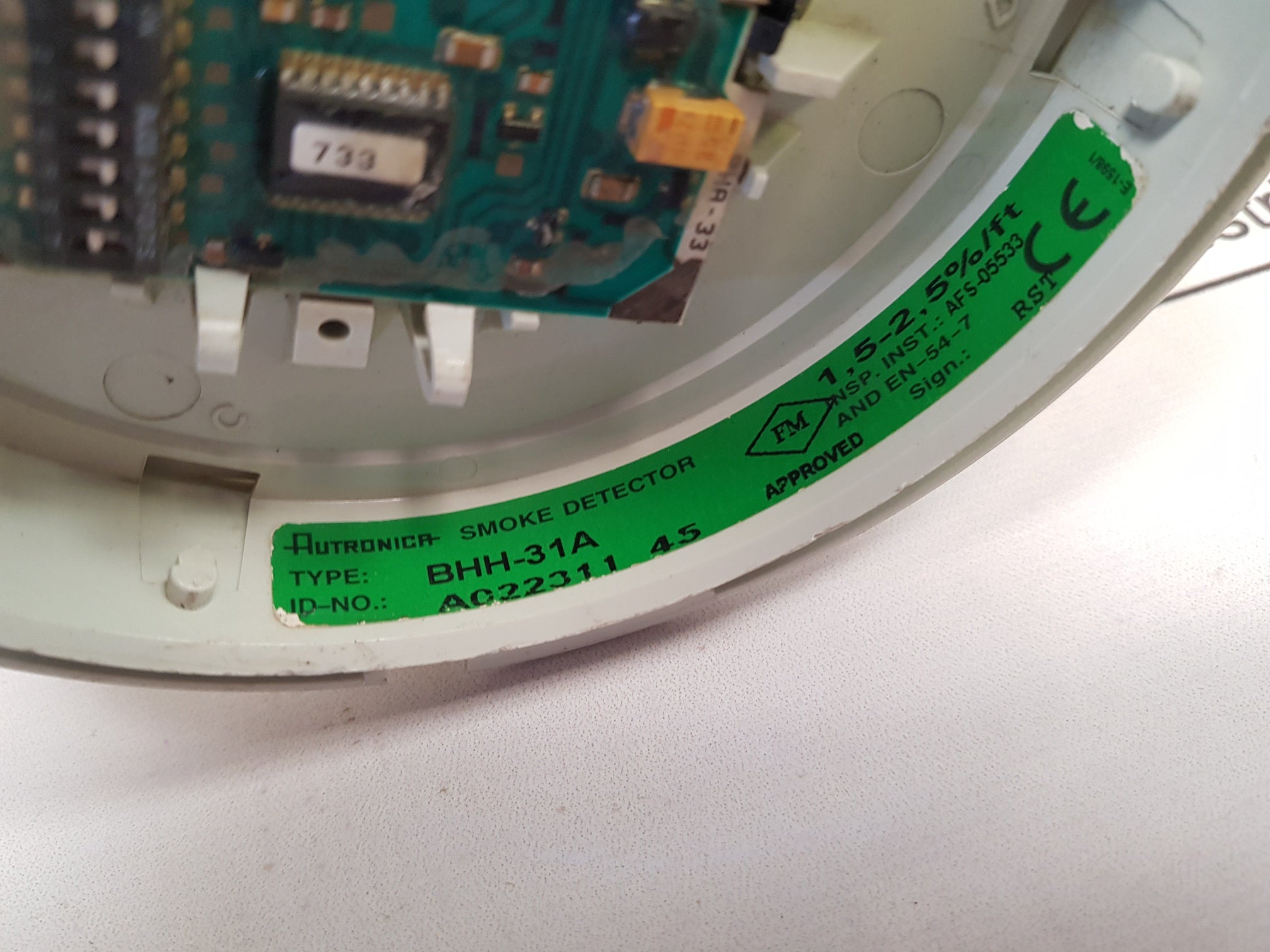Autronica Bhh-31A Optical Smoke Detector E-1598/1