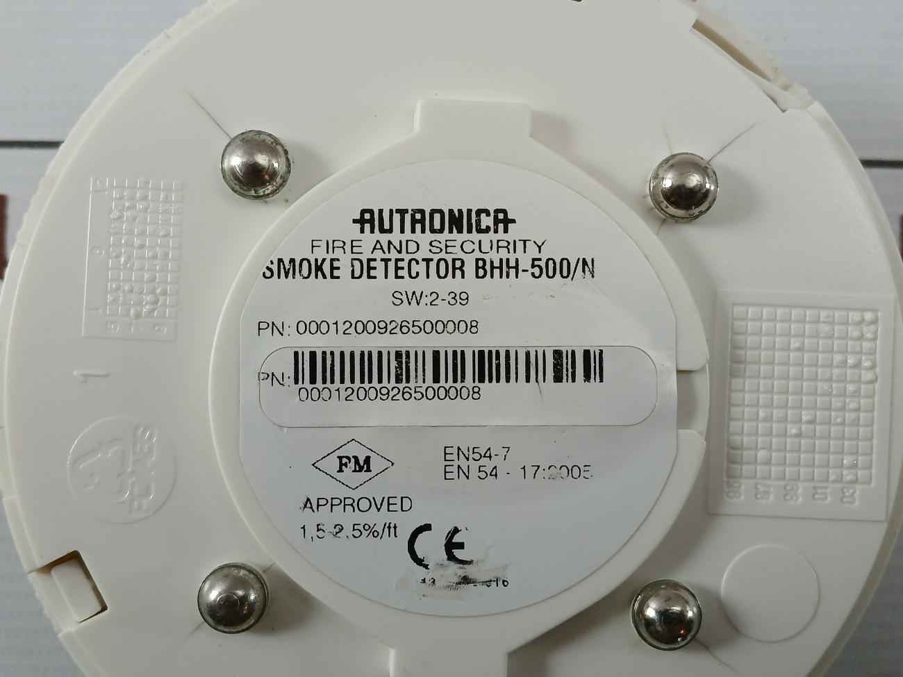 Autronica Bhh-500/N Smoke Detector Ip44D
