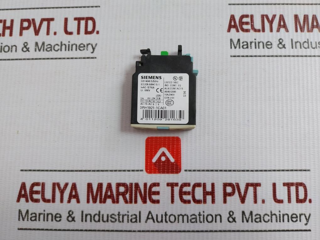 Auxiliary Contact Block 690V Siemens 3Rh1921-1Ca01