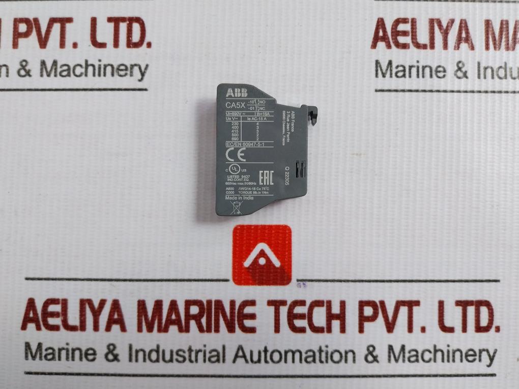 Auxiliary Contact Block 690 Vac 50/60Hz Abb Ca5X-10 E4Ca5X10