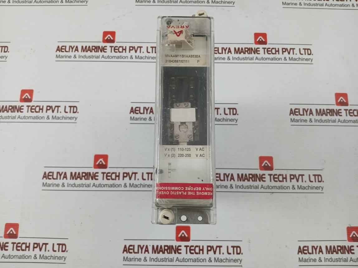 Auxiliary Relay By Areva Mvaam11B1A9530A - V X (2) 220-250 V Ac