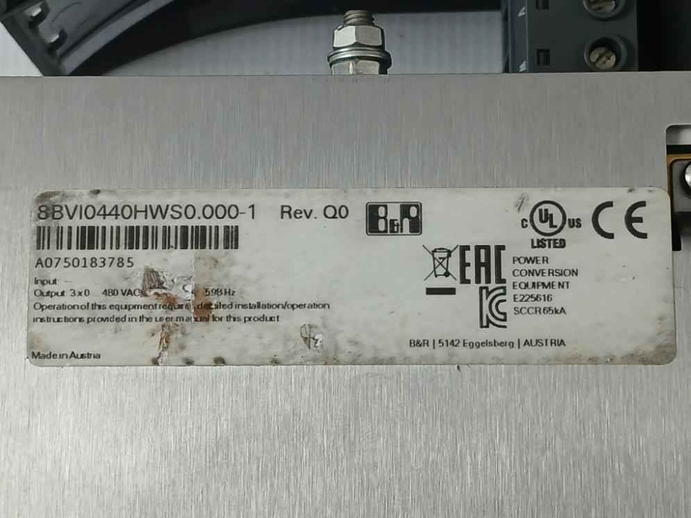 B&R 8Bvi0440Hws0.000-1 Acopos Multi Inverter Module 3X0-480Vac E225616