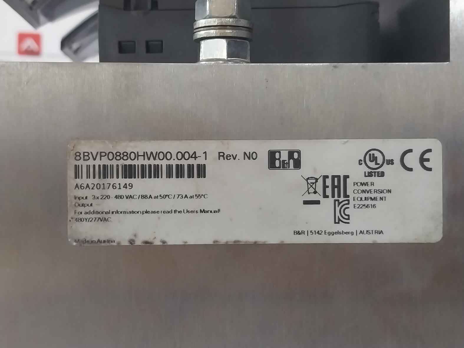 B&R 8Bvp0880Hw00.004-1 Acopos Multi P0880 Power Supply Module Rev N0/No
