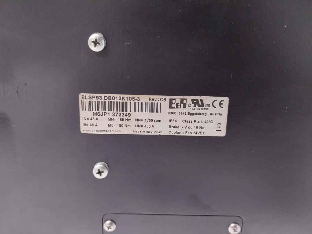 B&r-automation 8lsp93.db013k105-3 Servo Motor Rev C8 M6jp1 373349