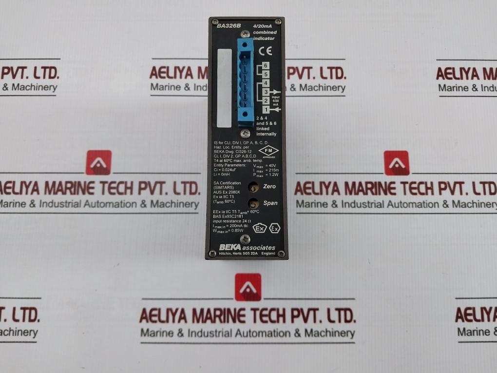 Ba326B Beka Associates 4/20Ma 24 Ohm Linear Combined Indicator