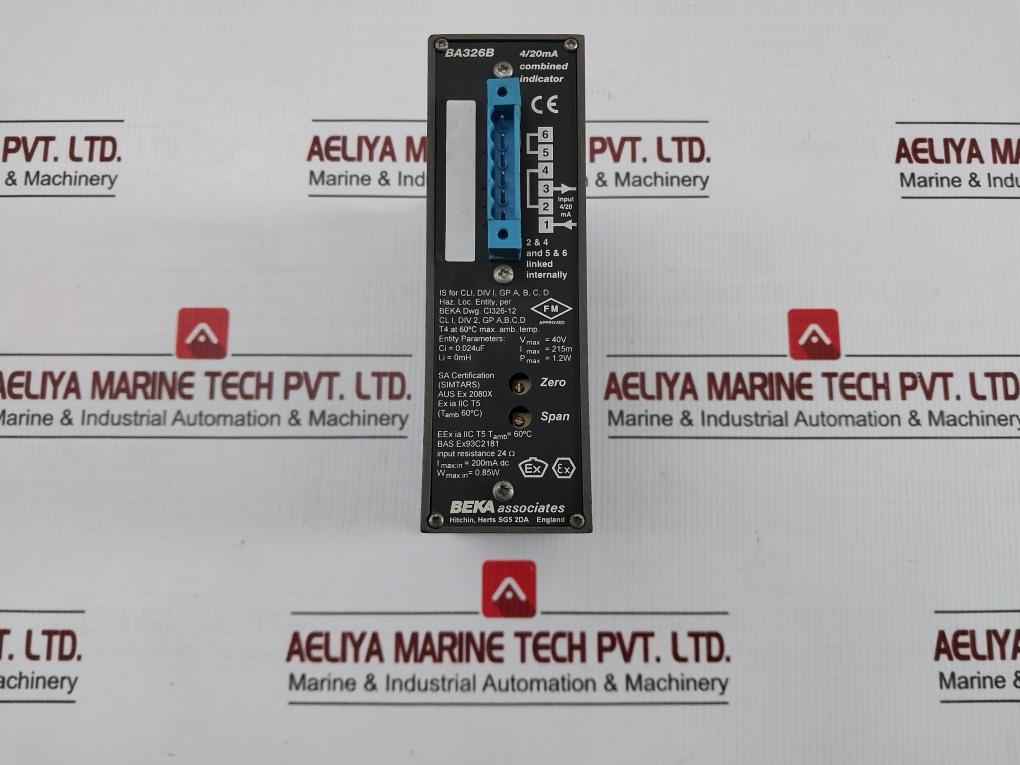 Ba326B Beka Associates 4/20Ma 24 Ohm Linear Combined Indicator