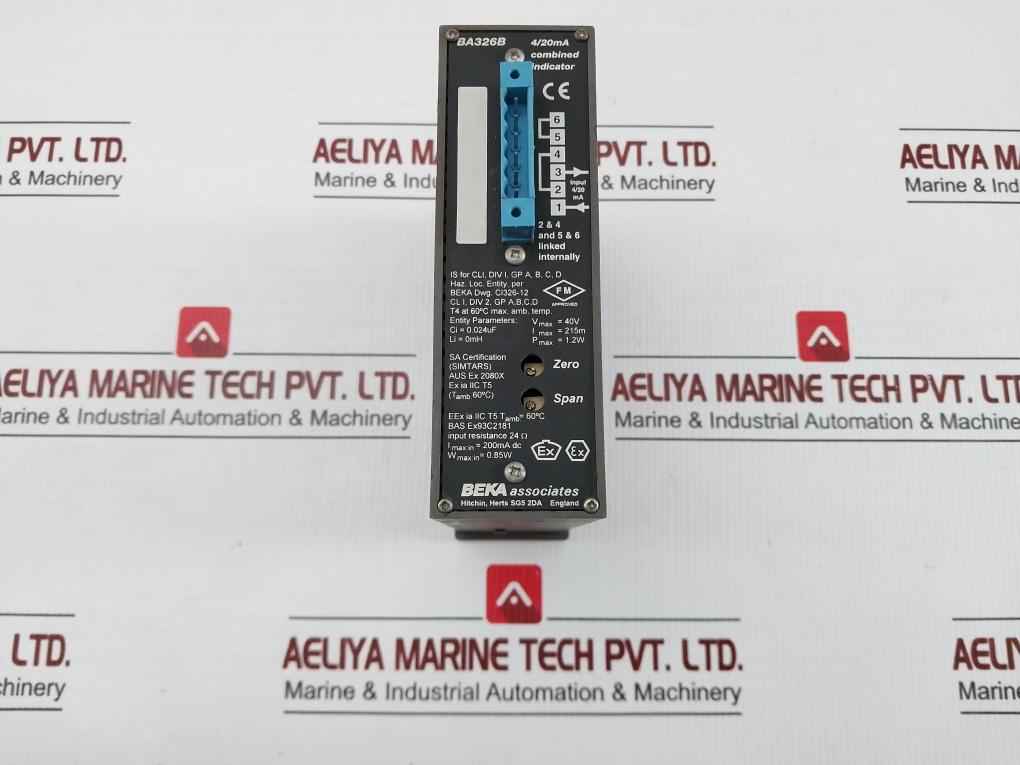 Ba326B Linear Combined Indicator 0-20Kpsi 200Madc Beka Associates