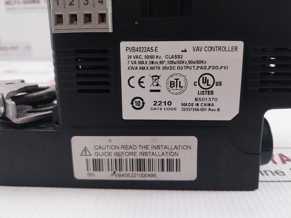 Bacnet Programmable Vav Box Controller Pvb4022As-e Honeywell 24 Vac 50/60Hz