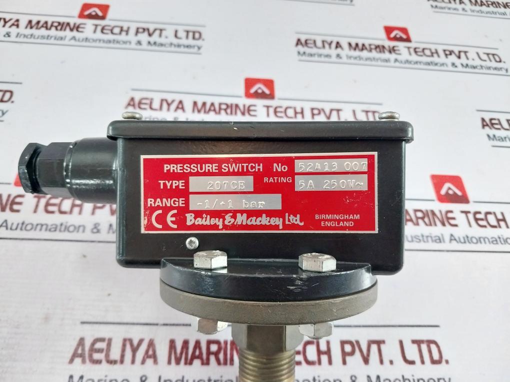 Bailey & Mackey 207ce Pressure Switch -1/+1 Bar 5a 250v~