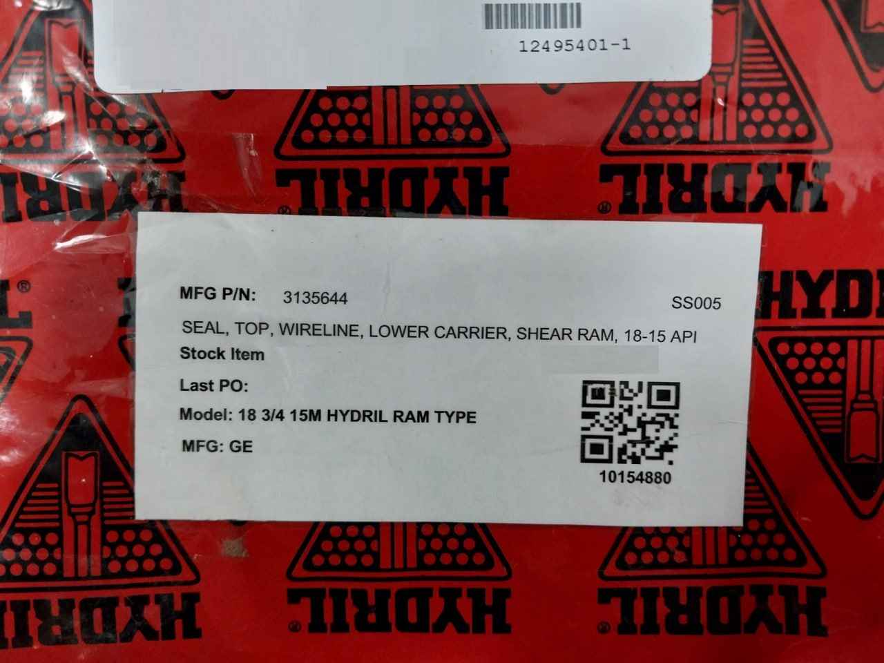 Baker Hughes 3135644 Wireline Seal 18-15 Api 18 3/4" 15M Ram Size Rev D1