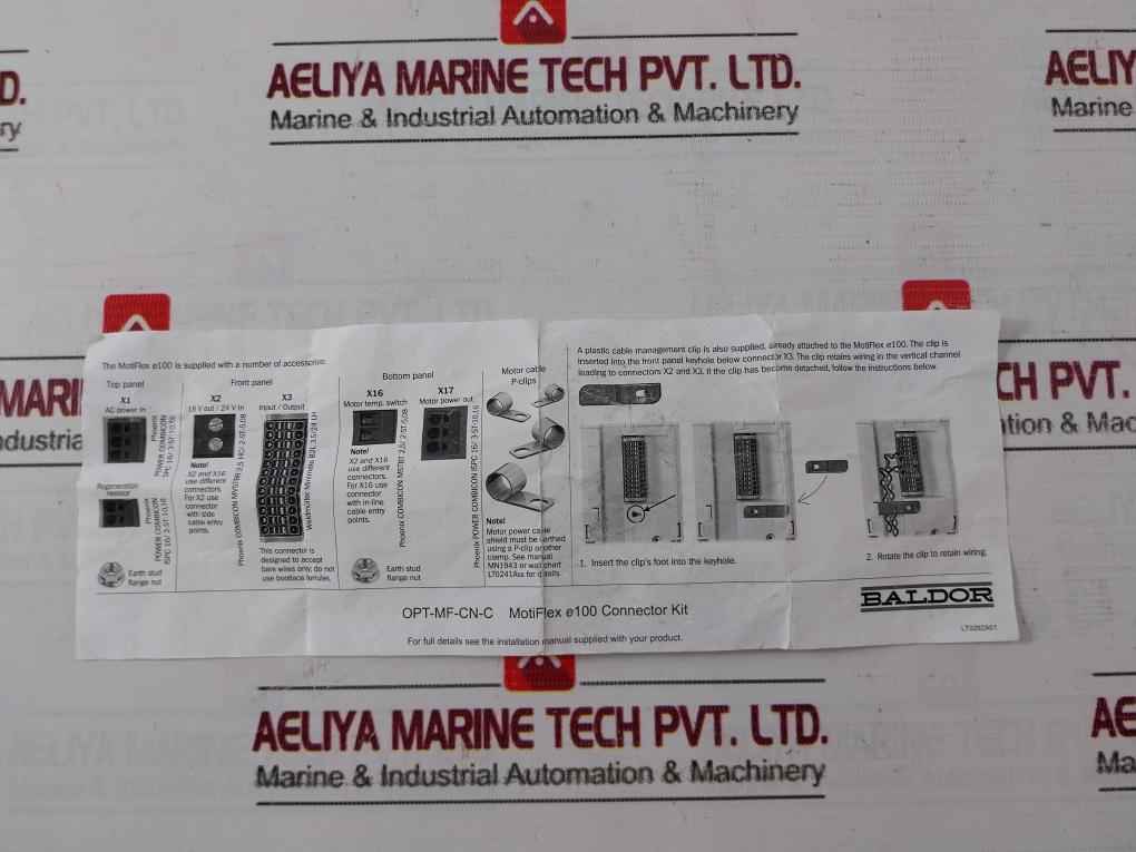 Baldor Opt-mf-cn-c Connector Kit A2-70 B2L 24Lh X17 Ispc16