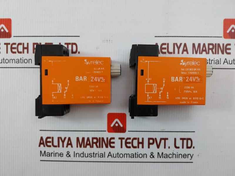 Time Delay Relay Bar 24V Ac Dc Syrelec 250V~ 10A