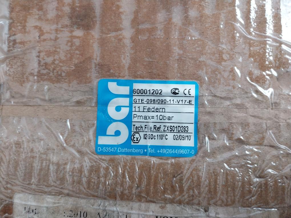 Gte-098/090-11-v17-e Pneumatic Twin Piston Valve Actuator 10Bar 110°C Bar