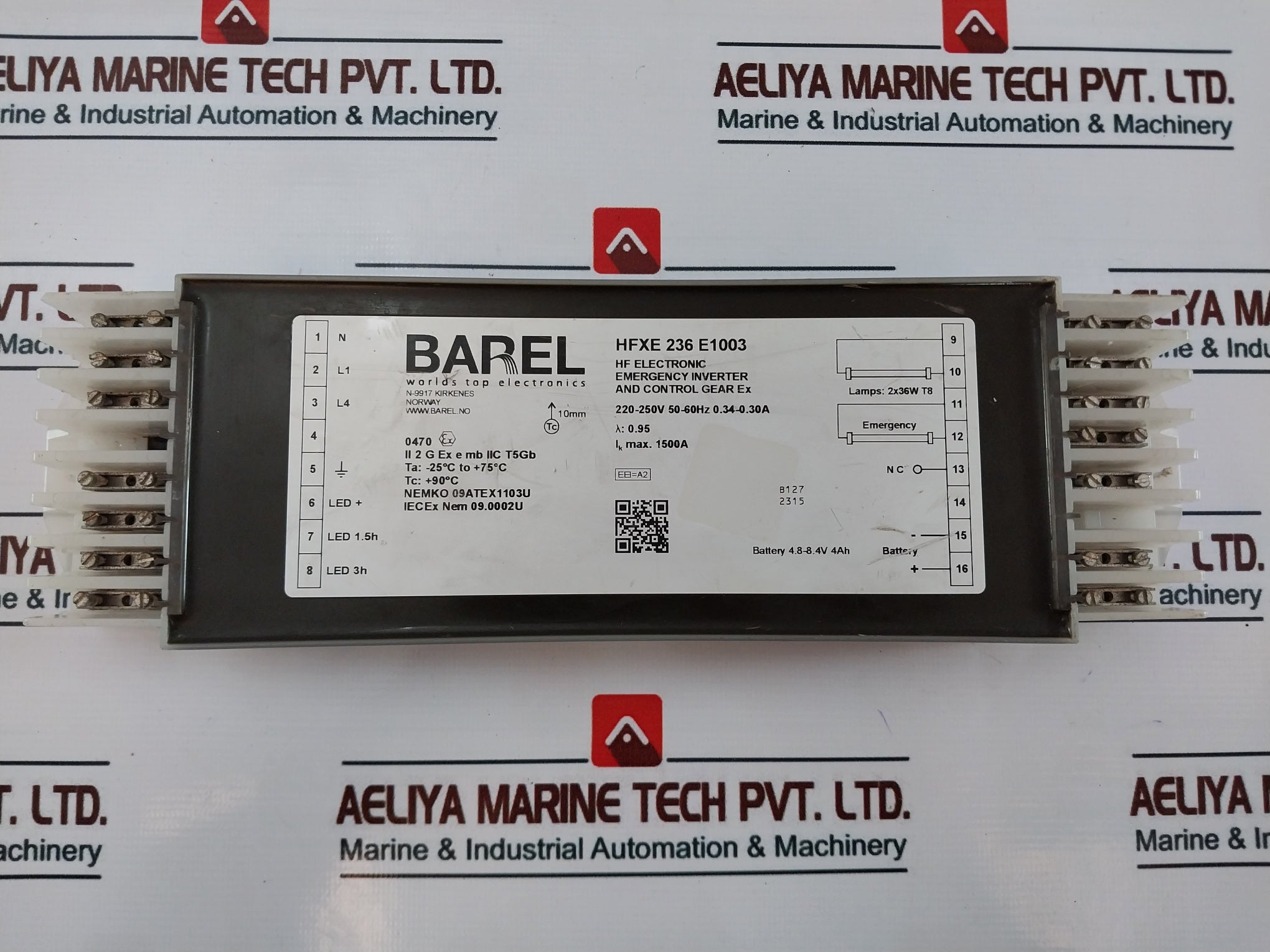 Barel Hfxe Emergency Inverter And Control Gear Ex 236 E1003