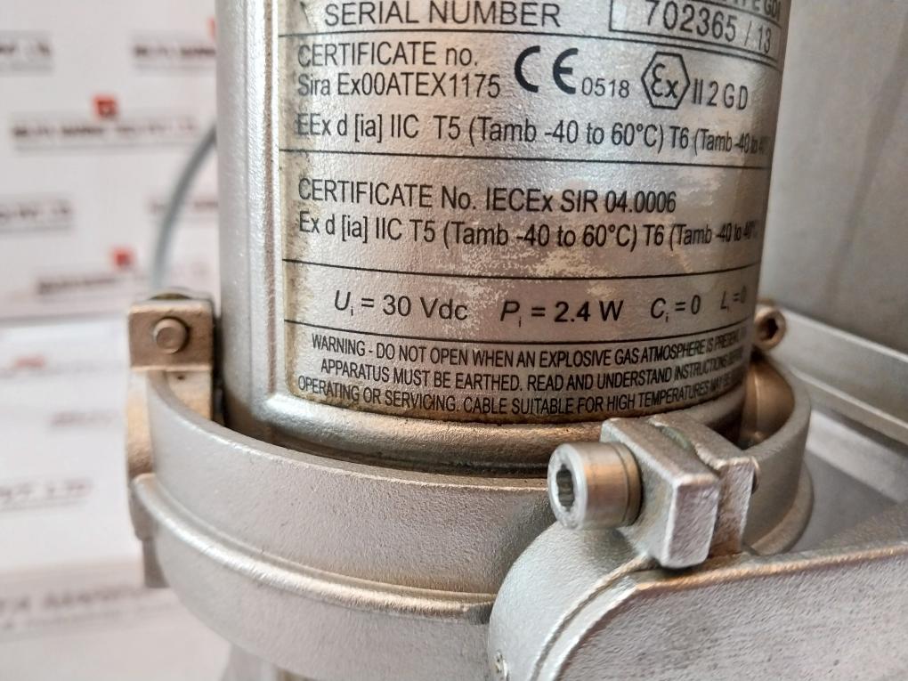 Bartec Otb-122/13 Open?Path Infrared Gas Detector 18-32Vdc 4 To 120 Metre