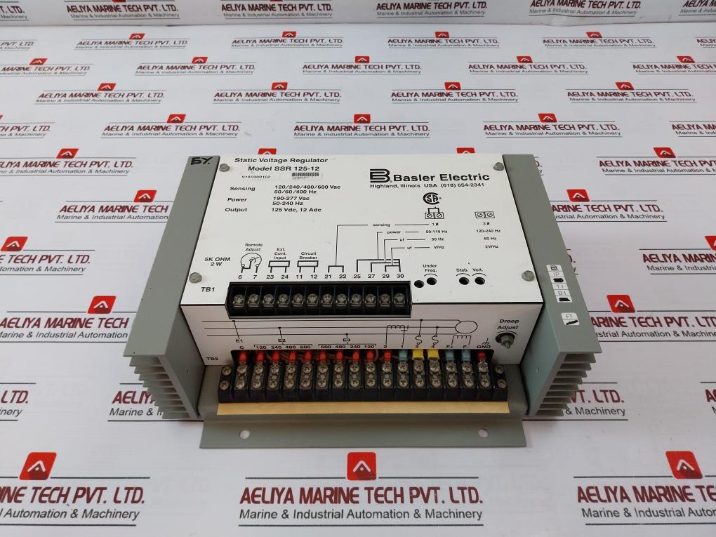 Basler Electric Ssr 125-12 Static Voltage Regulator, 125Vdc 12Adc