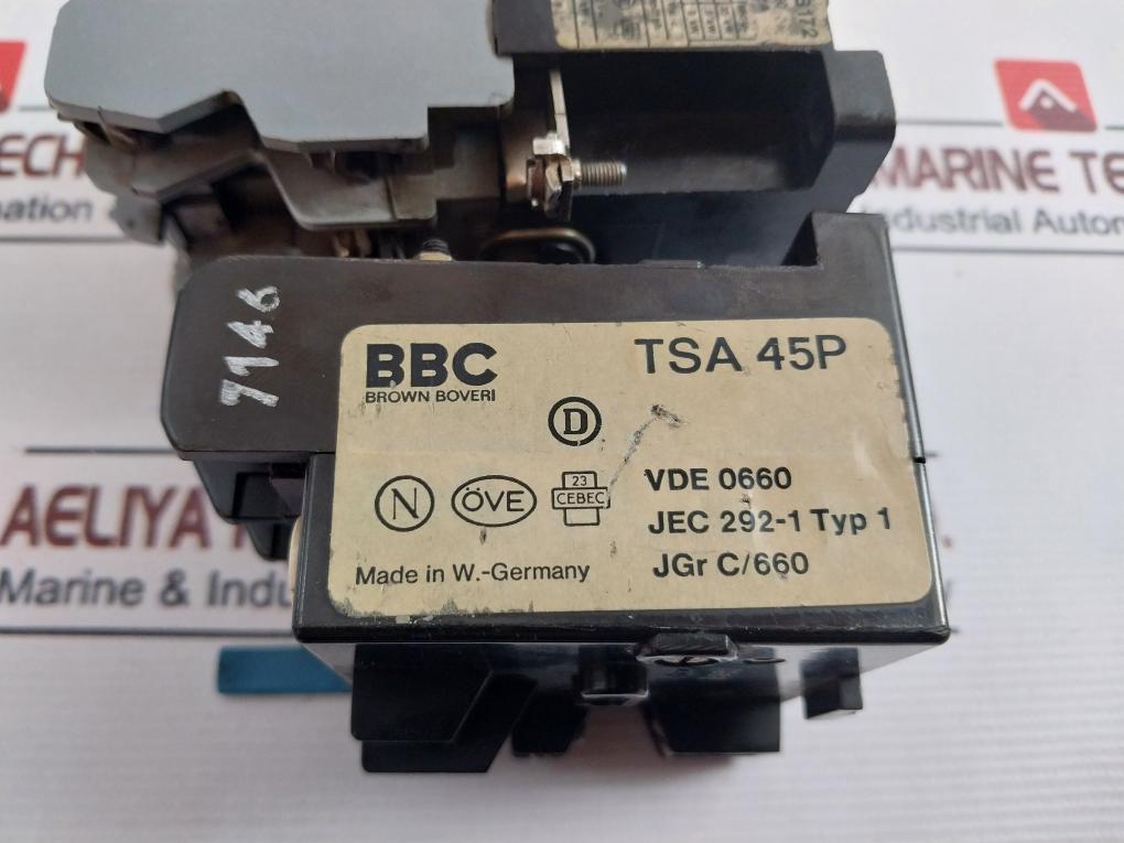 Bbc Tsa 45p Thermal Overload Relay Jgr C/660 Vde 0660