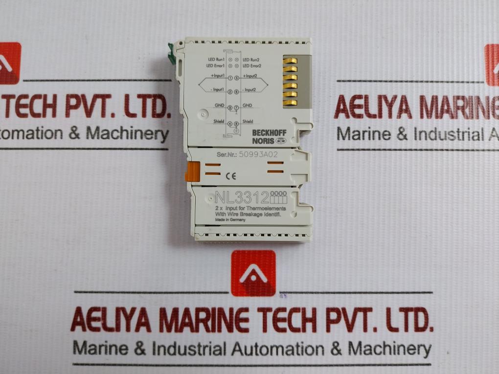 Beckhoff 2 Ch. Input Module For Thermoelements W/ Wire Breakage Nl3312