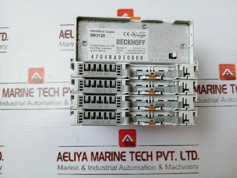 Beckhoff Bk3120 Profibus Coupler W/ Terminal Modules Kl6001 Kl9010 24vdc