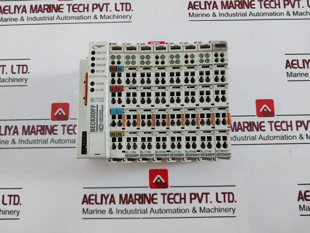Beckhoff Bk7200 Bus Coupler With Terminal Modules Kl9010, Kl1104, Kl9100, Kl2134