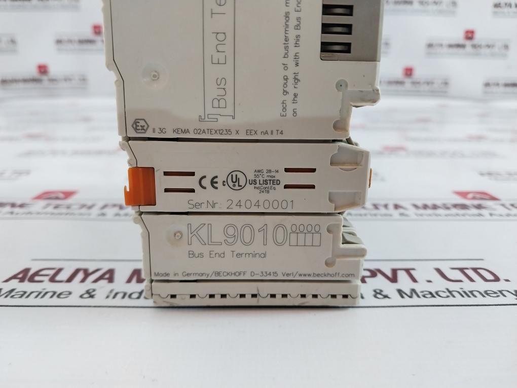 Beckhoff Bk7200 Bus Coupler With Terminal Modules Kl9010, Kl1104, Kl9100, Kl2134