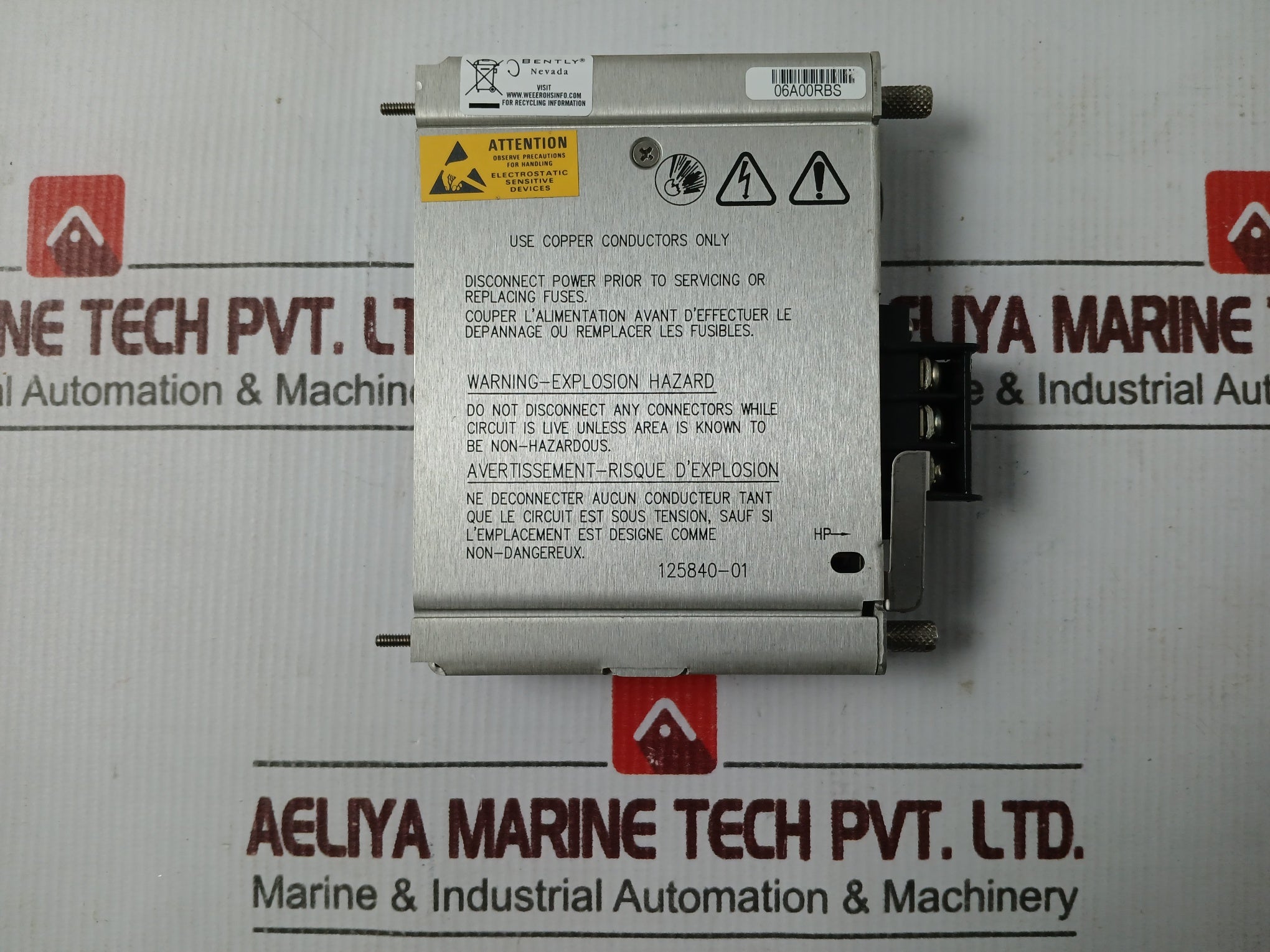 Bently Nevada 3500/05-01-01-00-00-01 Monitoring System Rack Unit 175-264 Vac