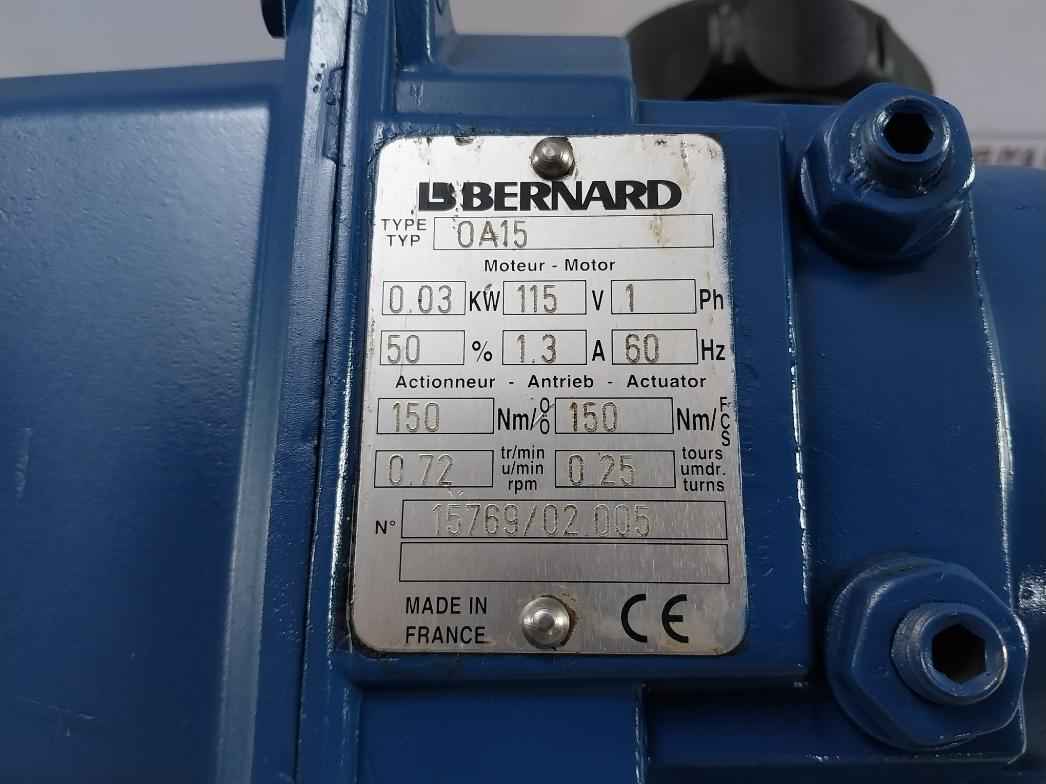 Bernard 0A15 1-phase Electric Actuator 0.03Kw 115V 60Hz