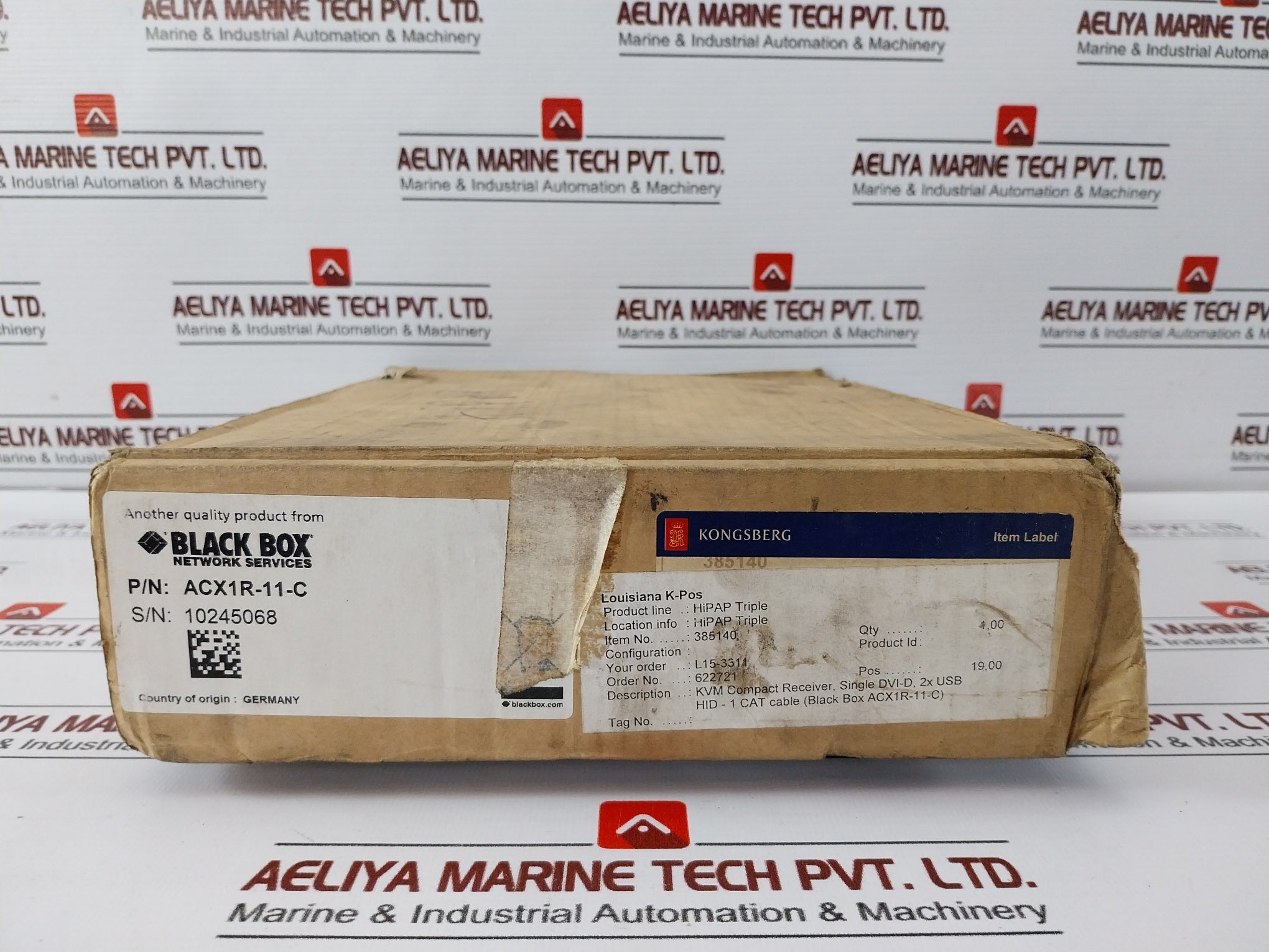 Black Box Acx1R-11-c Dkm Compact Extender Unit Set Kvm Receiver Gy9802 E144357