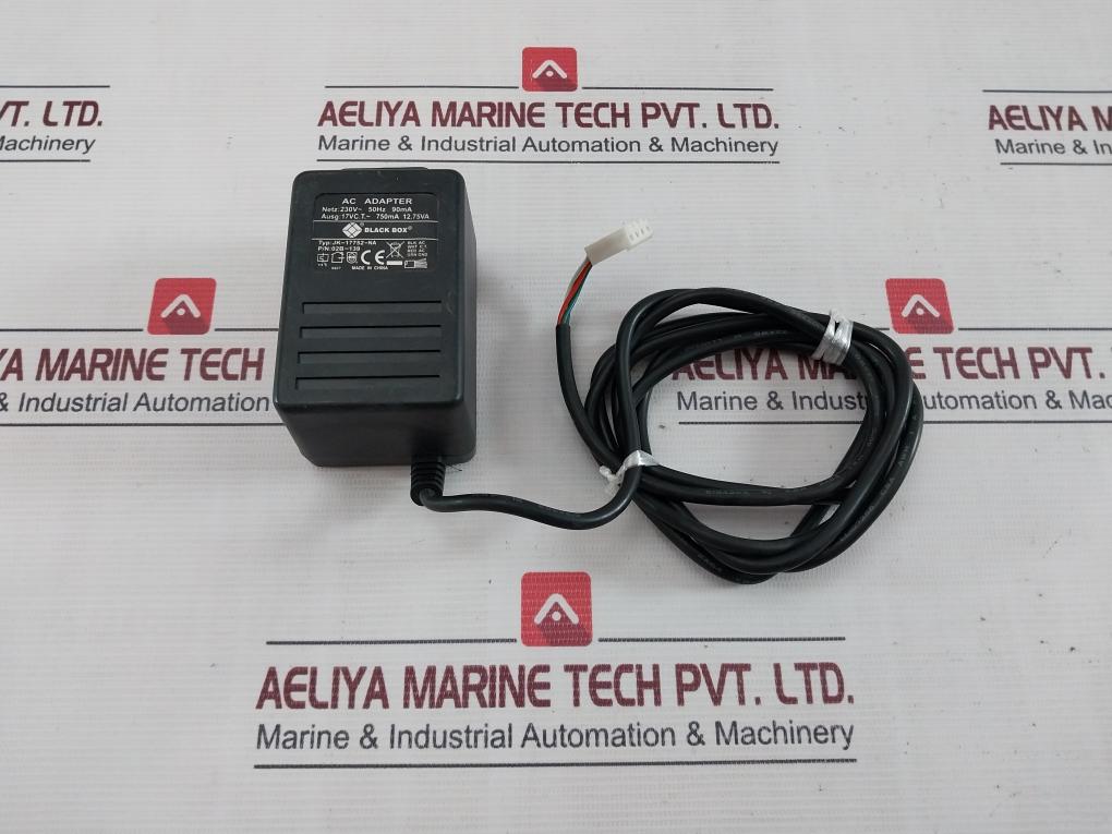 Black Box Jk-17752-na Ac Adapter 02B-139 230V 50Hz 90Ma 17Vc.T.~750Ma 12.75Va