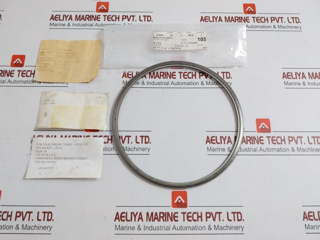 Body Bonnet Gasket For Cryogenic Cargo Valve Vvl-0283.064 Poyam
