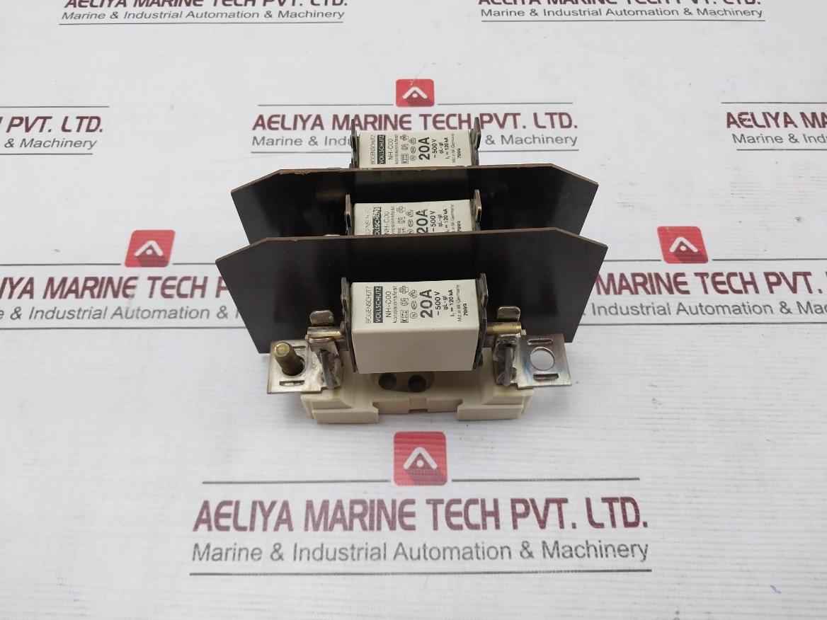 Bogenschutz Nh-c00 Fuse Holder With Fuse 20A 500V Gl-gi 120 Ka