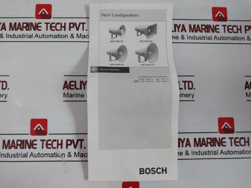 Bosch Lbc3481/12 Horn Loudspeaker 10W 6" 100V 300V 20Awg 80C 25 Kgf-cm