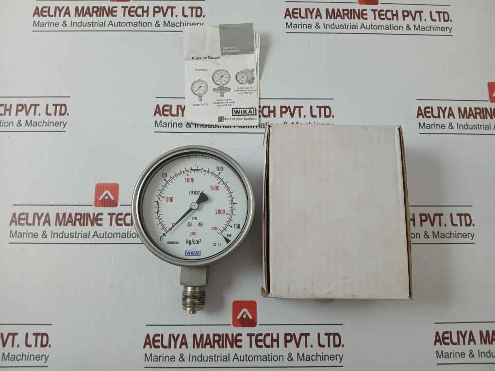 Bourdon Tube Pressure Gauge 0 To 160 Kg/Cm2 230.20.100 Wika