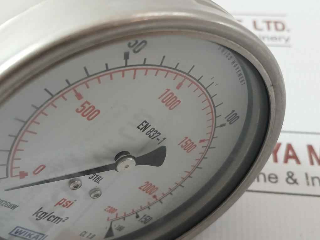 Bourdon Tube Pressure Gauge 0 To 160 Kg/Cm2 230.20.100 Wika