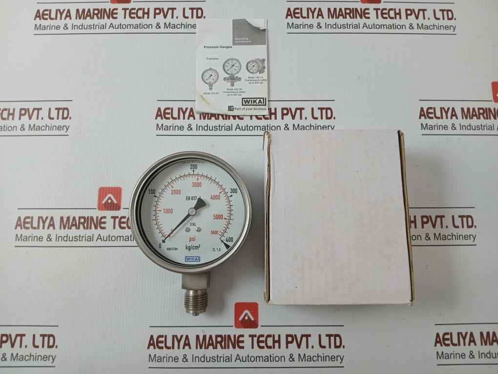 Bourdon Tube Pressure Gauge 400 Kg/Cm2 & Psi 232.50.100 Wika