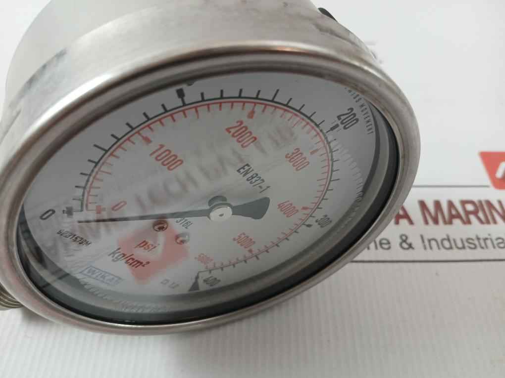 Bourdon Tube Pressure Gauge 400 Kg/Cm2 & Psi 232.50.100 Wika