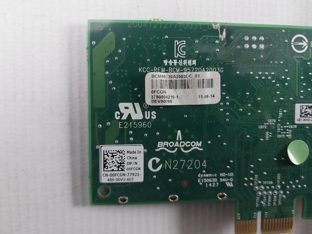 Broadcom Bcm95720A2003Dc_01 Pcie Network Adapter Card
