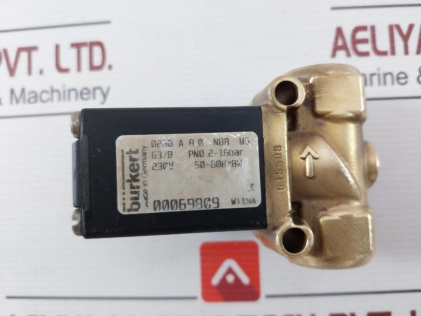 Burkert 0280 A 8,0 Nbr Ms Servo-assisted Solenoid Valve 230V 50-60Hz 8W W11Ma