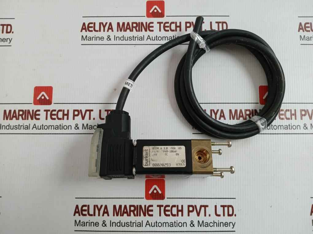 Burkert Pivoted Armature Solenoid Valve 0330 A 3,0 Fkm Ms 1.5 Meter