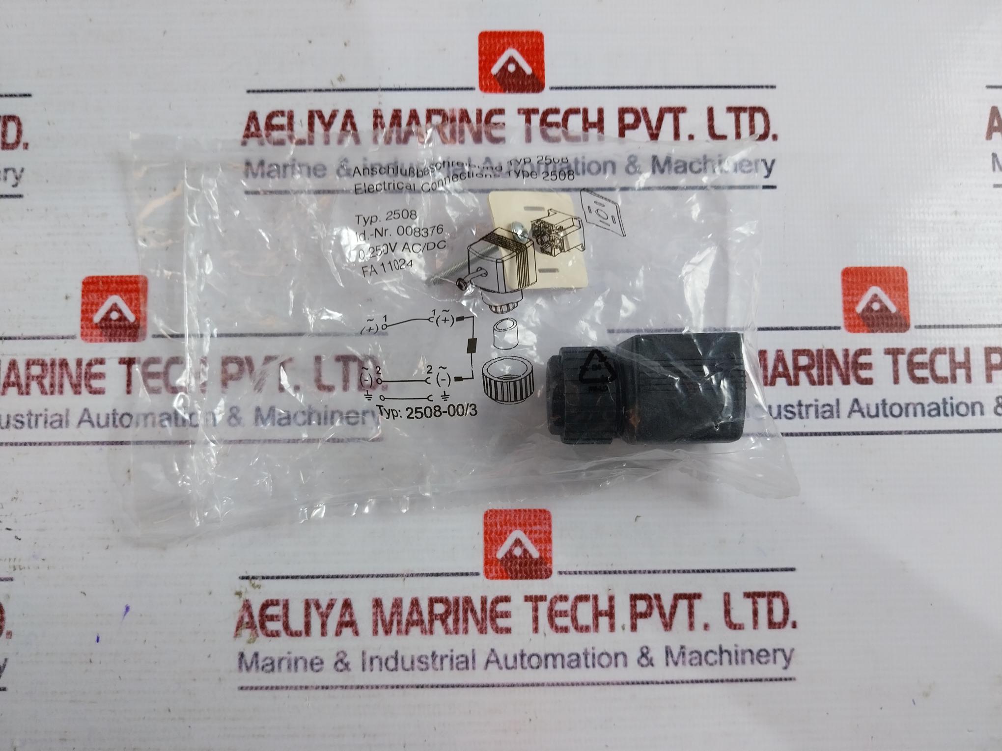 Burkert 2508 Cable Plug 0-250V Ac/Dc