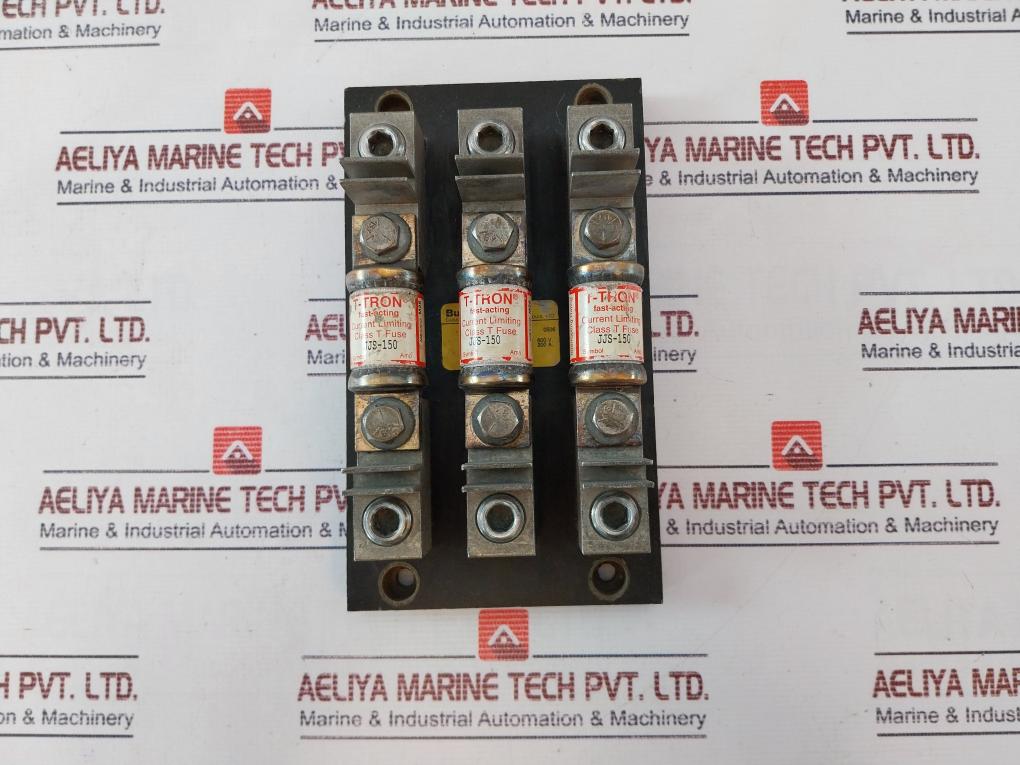 Bussmann 1B0089 Class T Modular Fuse Block 600v 200a W/ T-TRON JJS-150 Fuse
