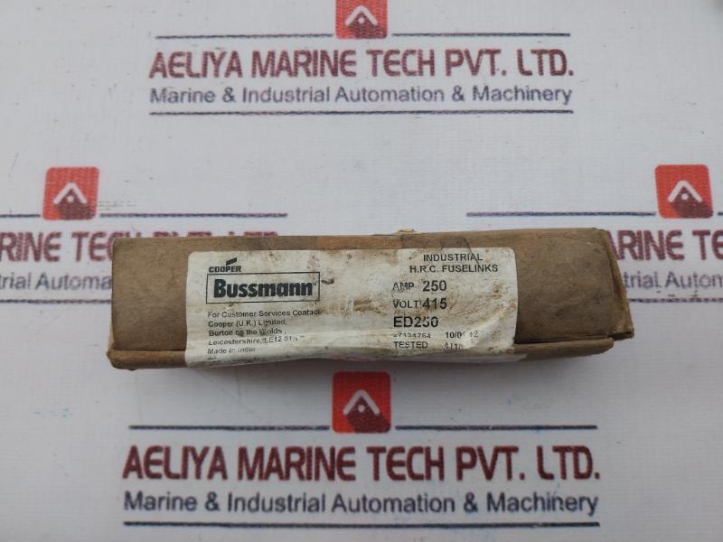Bussmann Ed250 Low Voltage Fuse Link 250A 415Vac 80Ka